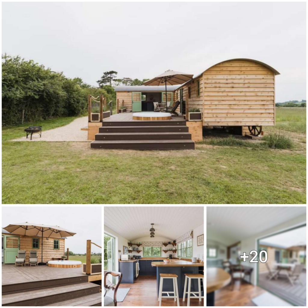 “Wooden Retreats: A Breathtaking Pair of Shepherd’s Huts”